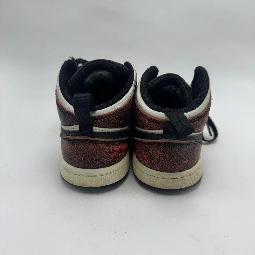 Nike Air Jordan 1 Mid SE‎ TD Wear Away Infrared 23 Sneakers Size 10C FB0566-006